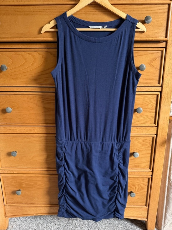 Athleta Dresses & Skirts - Athleta Sports Mini Dress Navy Ruched Sides Activewear Athleisure Training M